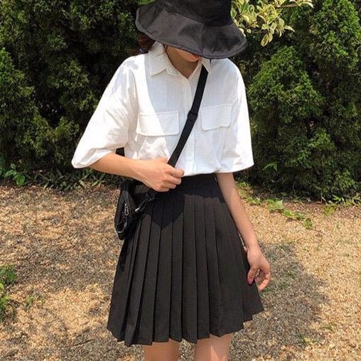Button-Down Shirt With Half Sleeves