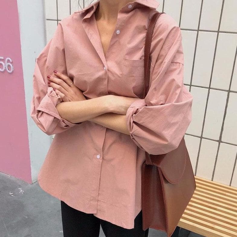 Button-Down Shirt With Front Pocket