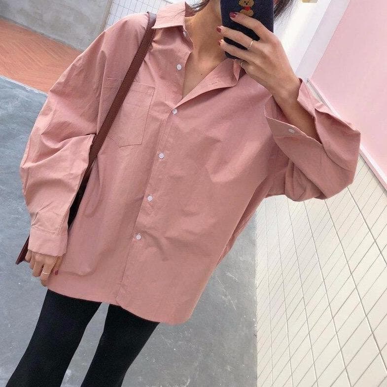 Button-Down Shirt With Front Pocket