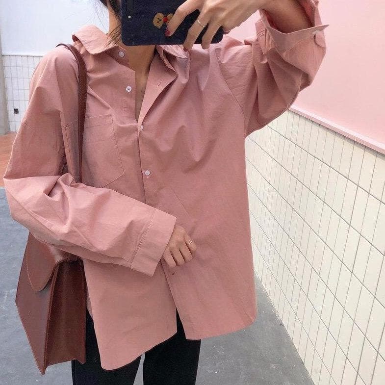 Button-Down Shirt With Front Pocket