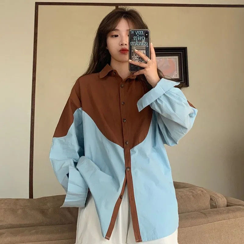 Oversized Vintage Patchwork Shirt/Blouse With Buttons
