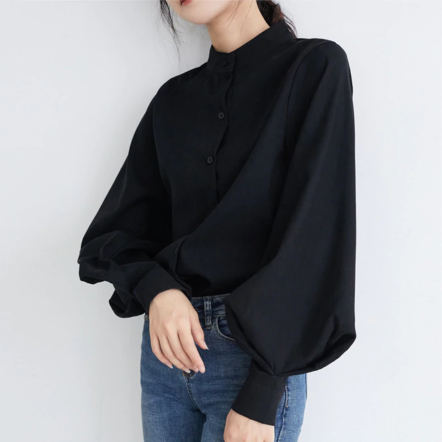 Vintage Style High Neck Blouse
