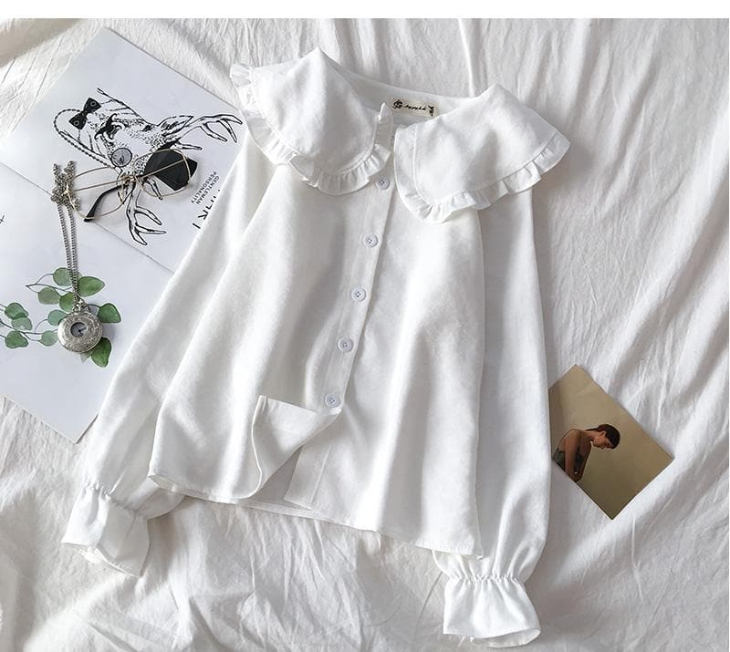 Collared Longsleeve Blouse