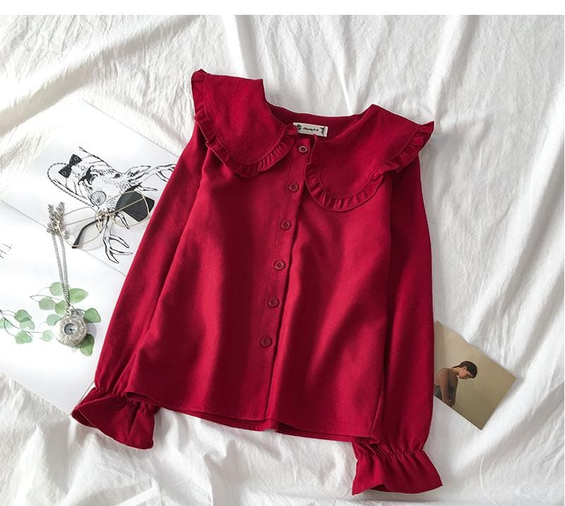 Collared Longsleeve Blouse