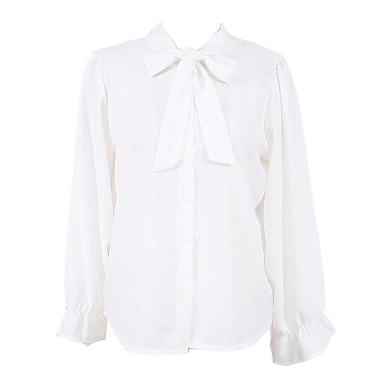 Bow Tie Chiffon Blouse