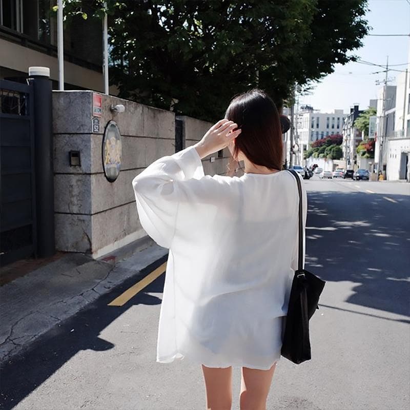 Light Blouse With Wide Sleeves