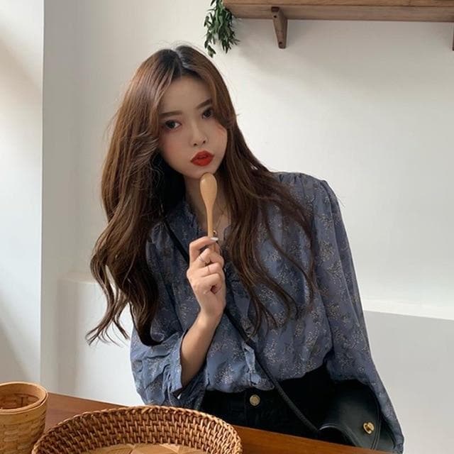 Longsleeve Blouse With Floral Print