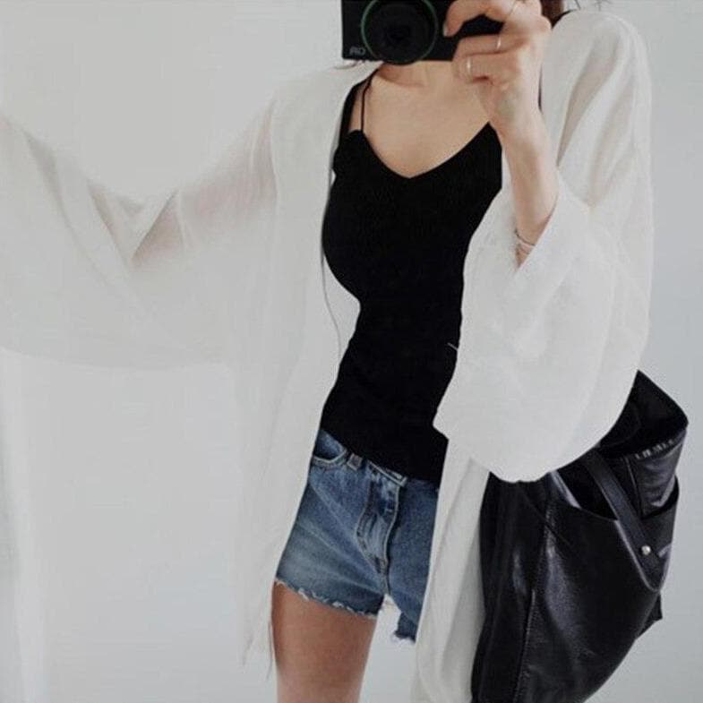 Light Blouse With Wide Sleeves