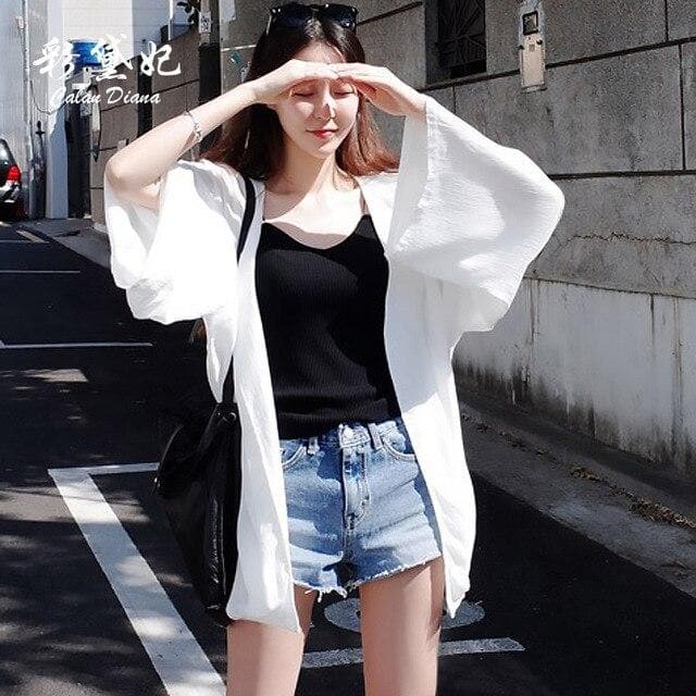 Light Blouse With Wide Sleeves