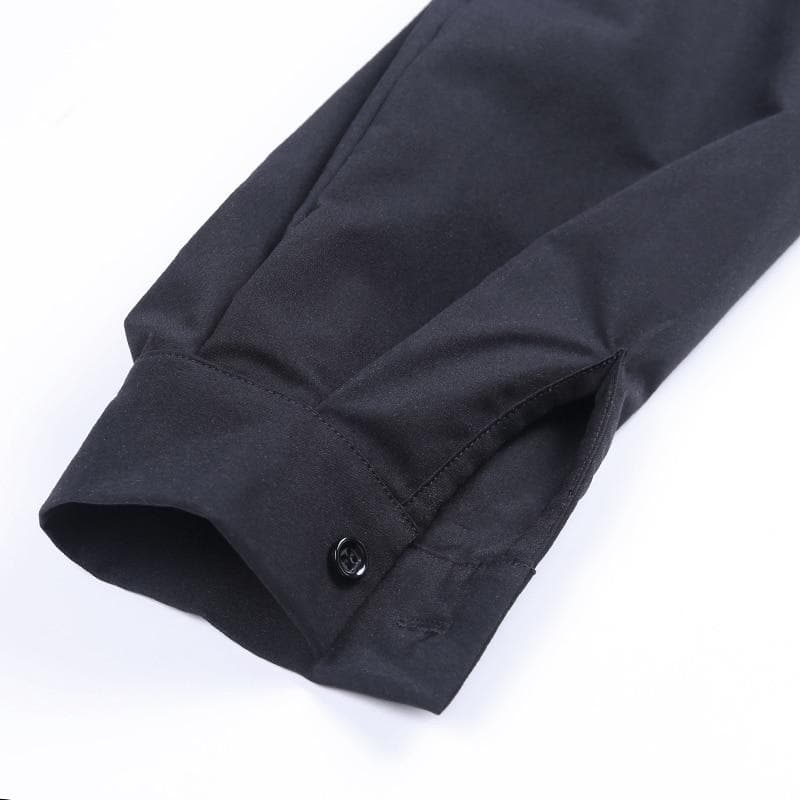 Button-Down Blouse With Puff Sleeves