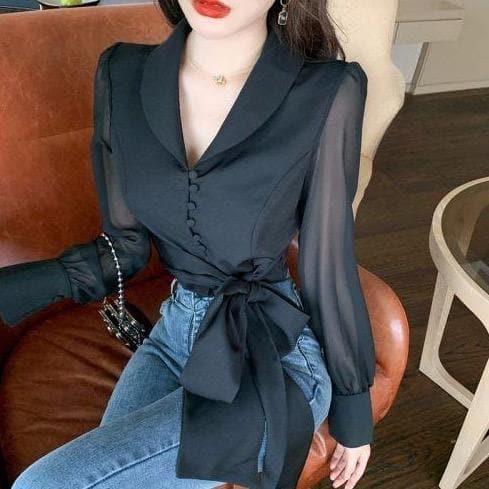 Chiffon Blouse With Bow