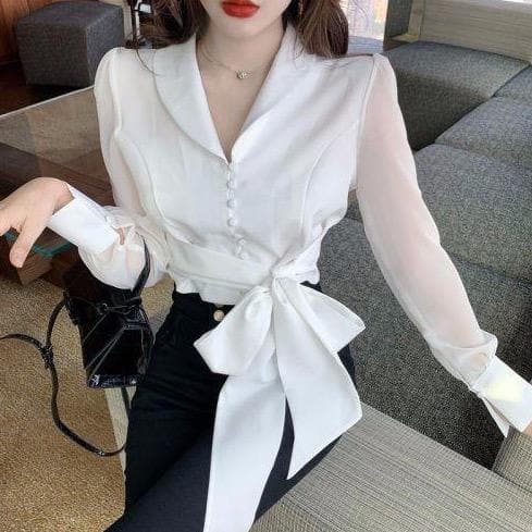 Chiffon Blouse With Bow