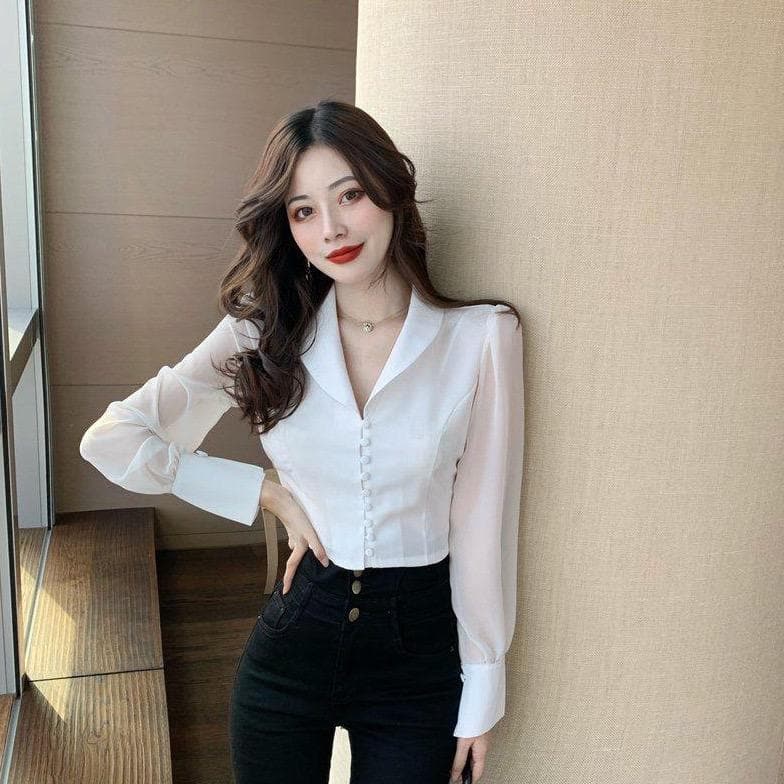 Chiffon Blouse With Bow