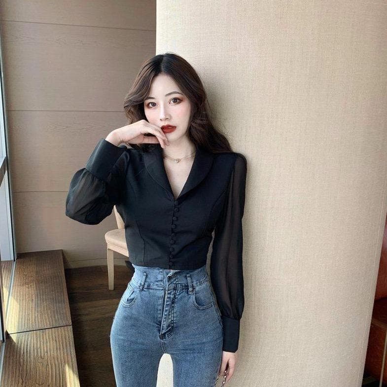 Chiffon Blouse With Bow