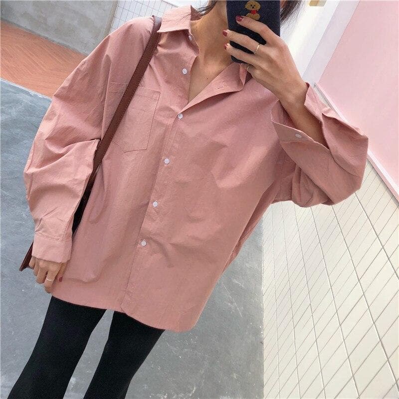 Button-Down Shirt With Front Pocket