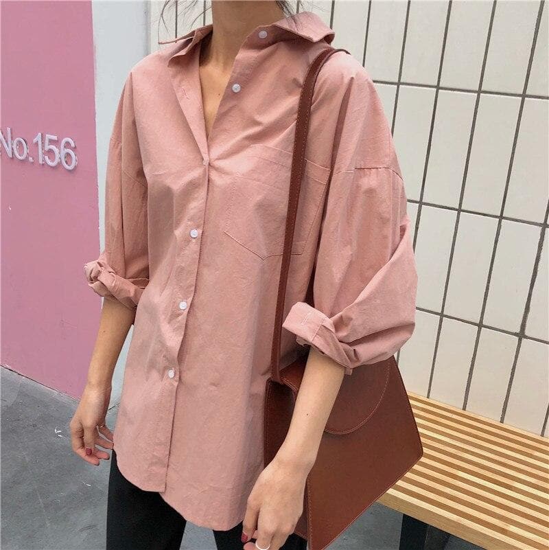 Button-Down Shirt With Front Pocket