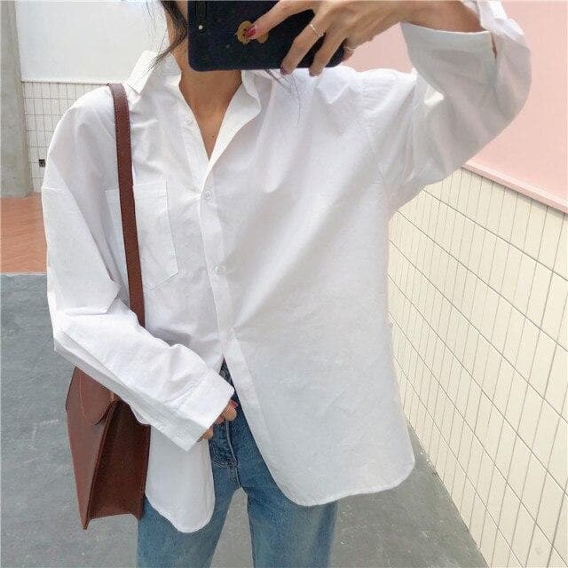 Button-Down Shirt With Front Pocket