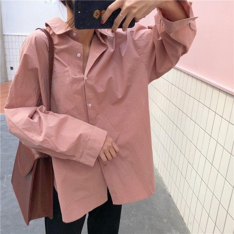 Button-Down Shirt With Front Pocket