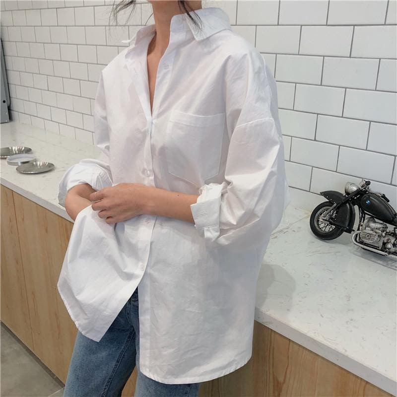 Button-Down Shirt With Front Pocket