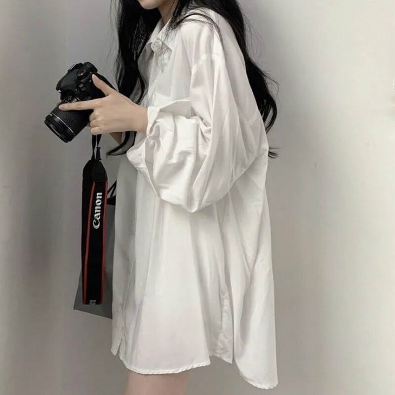 Oversized Button-Down Boyfriend Shirt