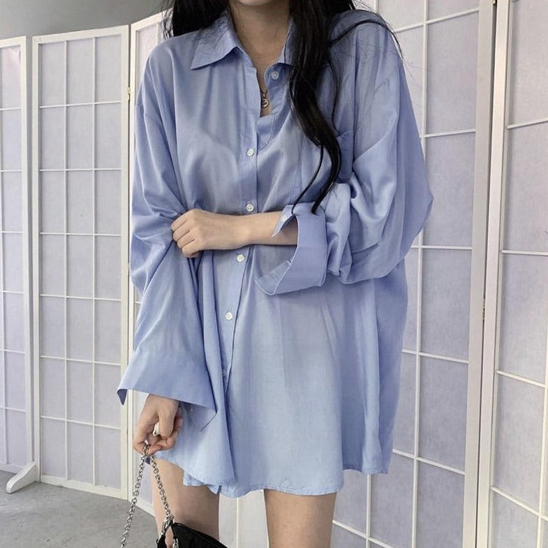 Oversized Button-Down Boyfriend Shirt