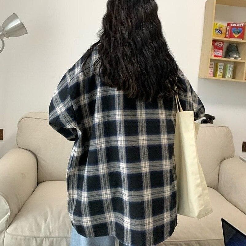 Plaid Button-Down Shirt With Pocket