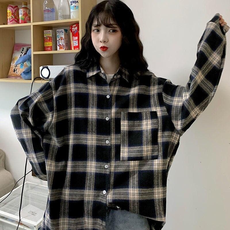 Plaid Button-Down Shirt With Pocket
