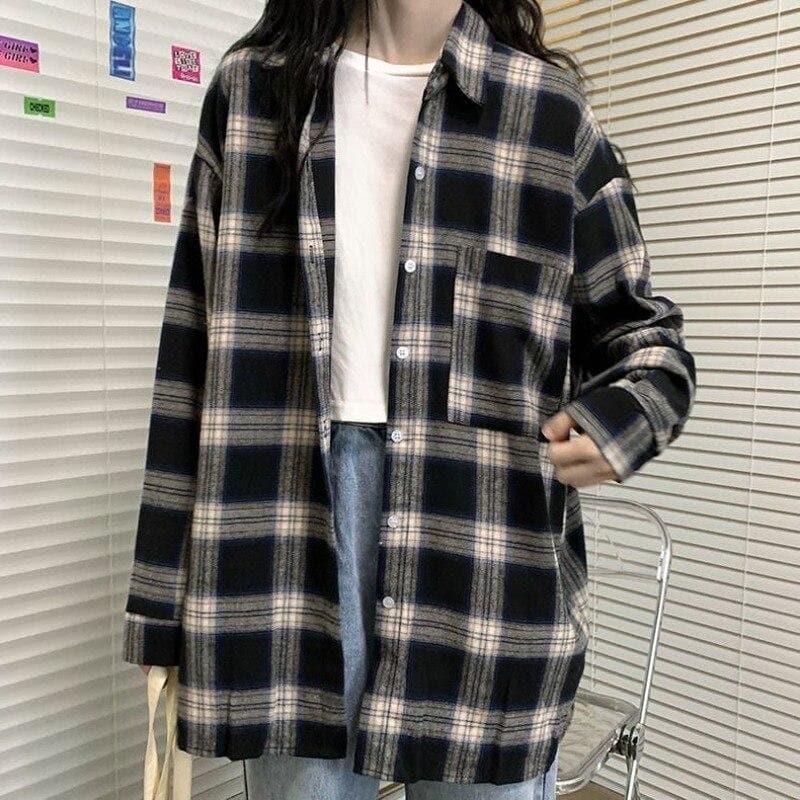 Plaid Button-Down Shirt With Pocket