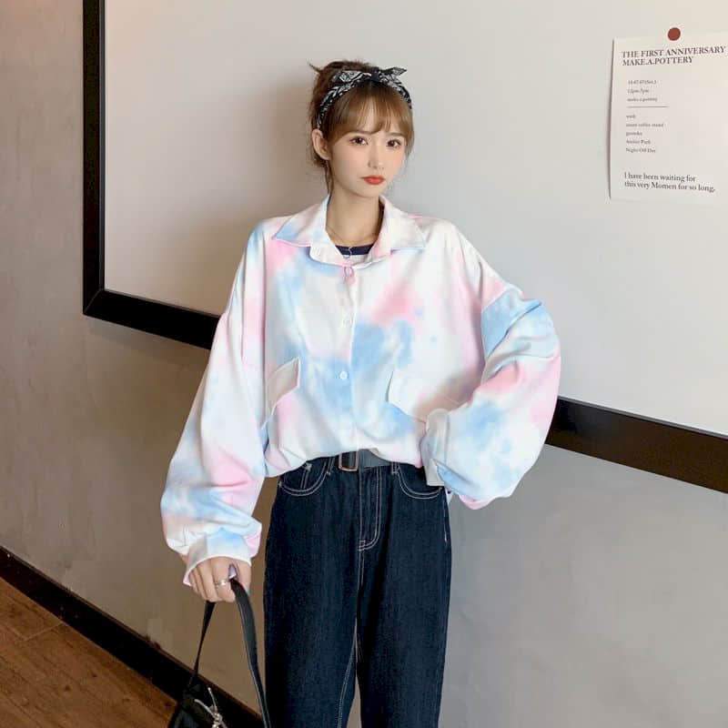 Pastel Tie Dye Blouse