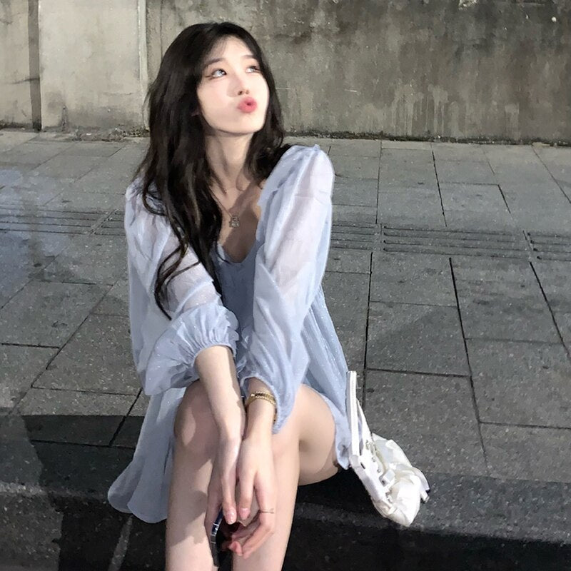 Transparent Blouse With Ruffles