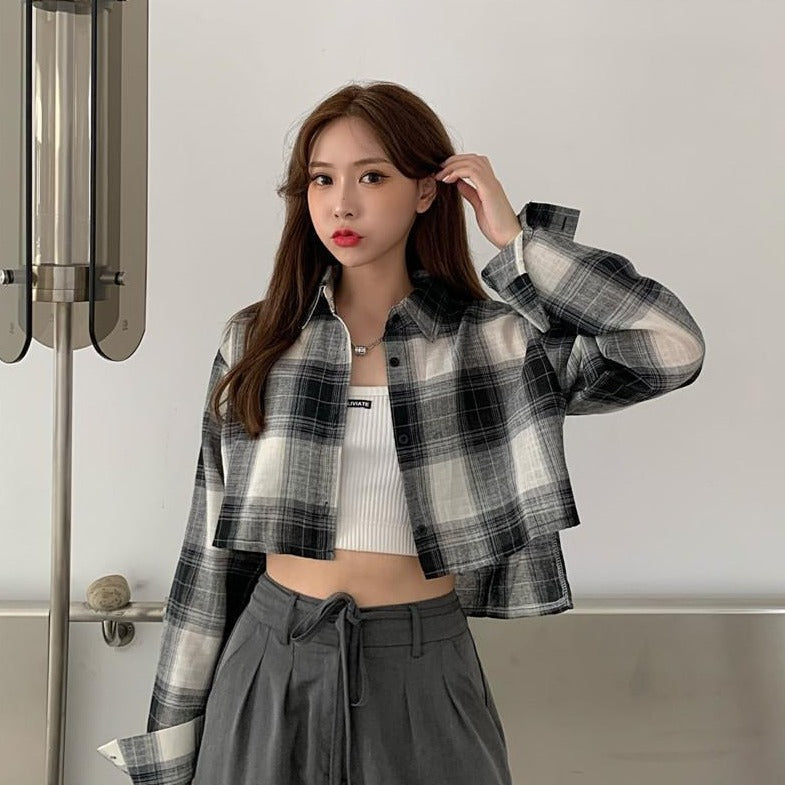 Cropped Button-Down Shirt