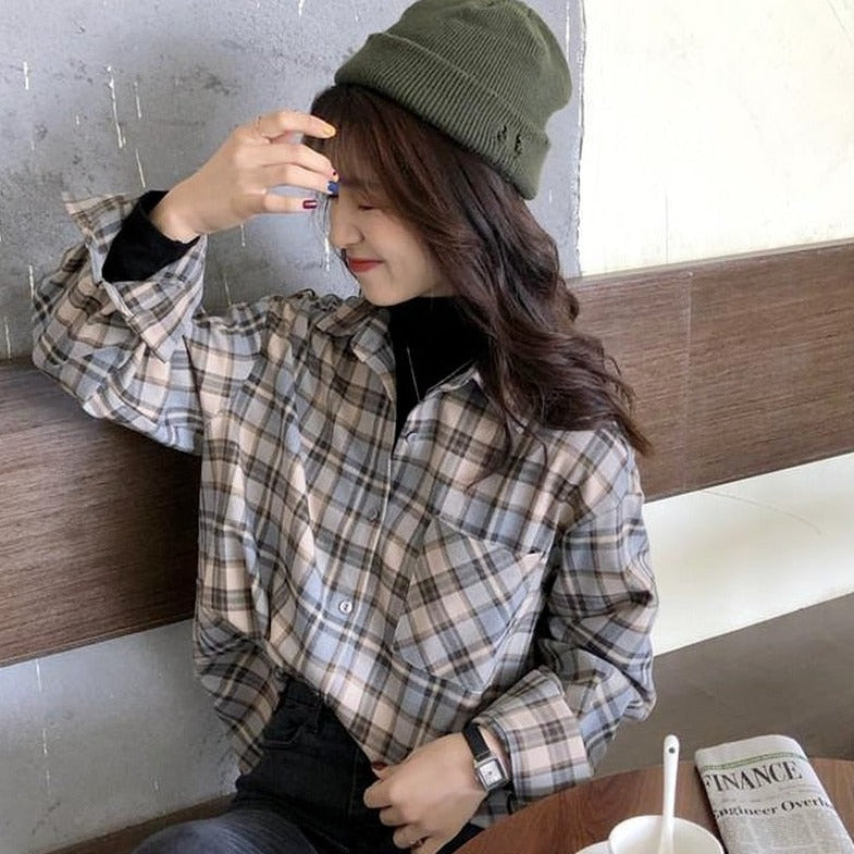 Plaid Button-Down Shirt With Chest Pocket