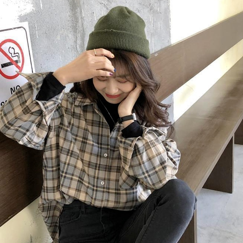 Plaid Button-Down Shirt With Chest Pocket